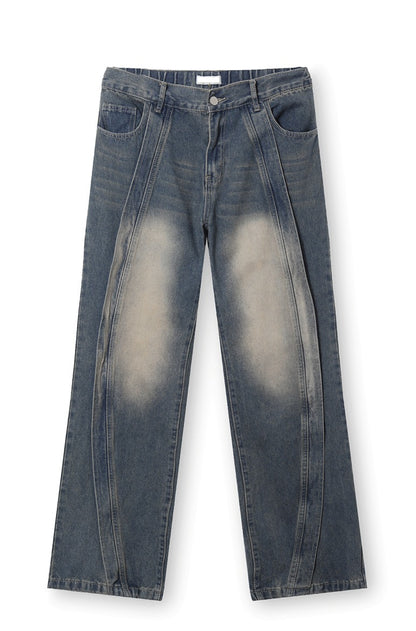 Shabey Banding Wave Washing Denim