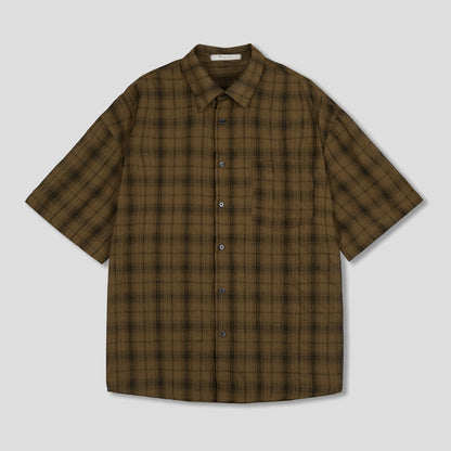 Parun Check Linen Short Sleeve Shirt