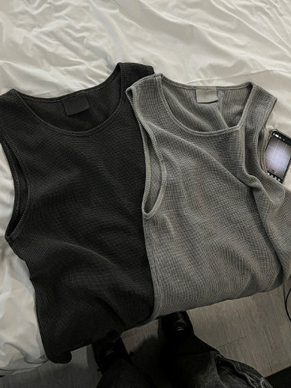 unisex pigment sleeveless shirt
