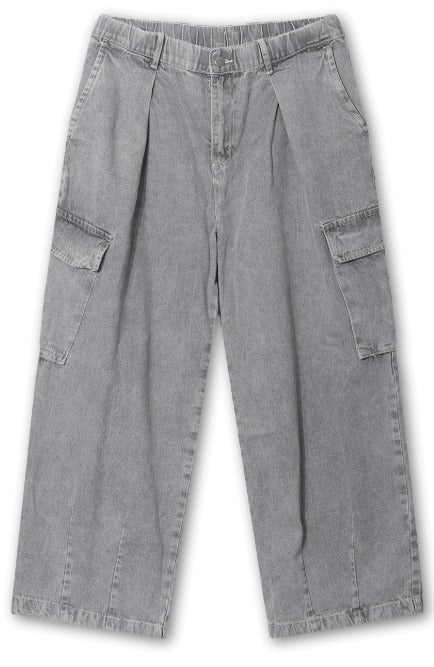 Balloon Stitch Cargo String Denim Pants