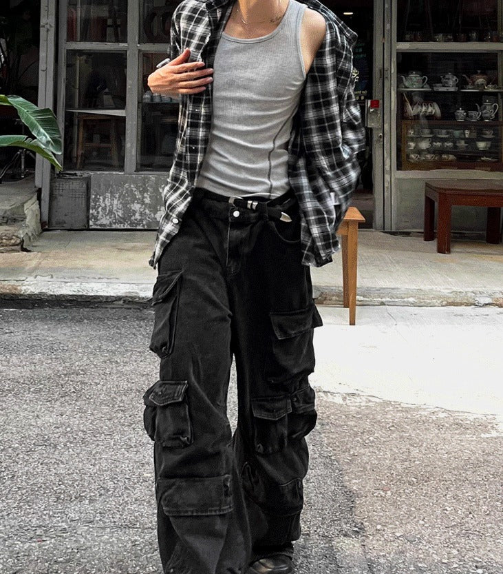 Thin Check Dark & Light Short-Sleeve Shirt