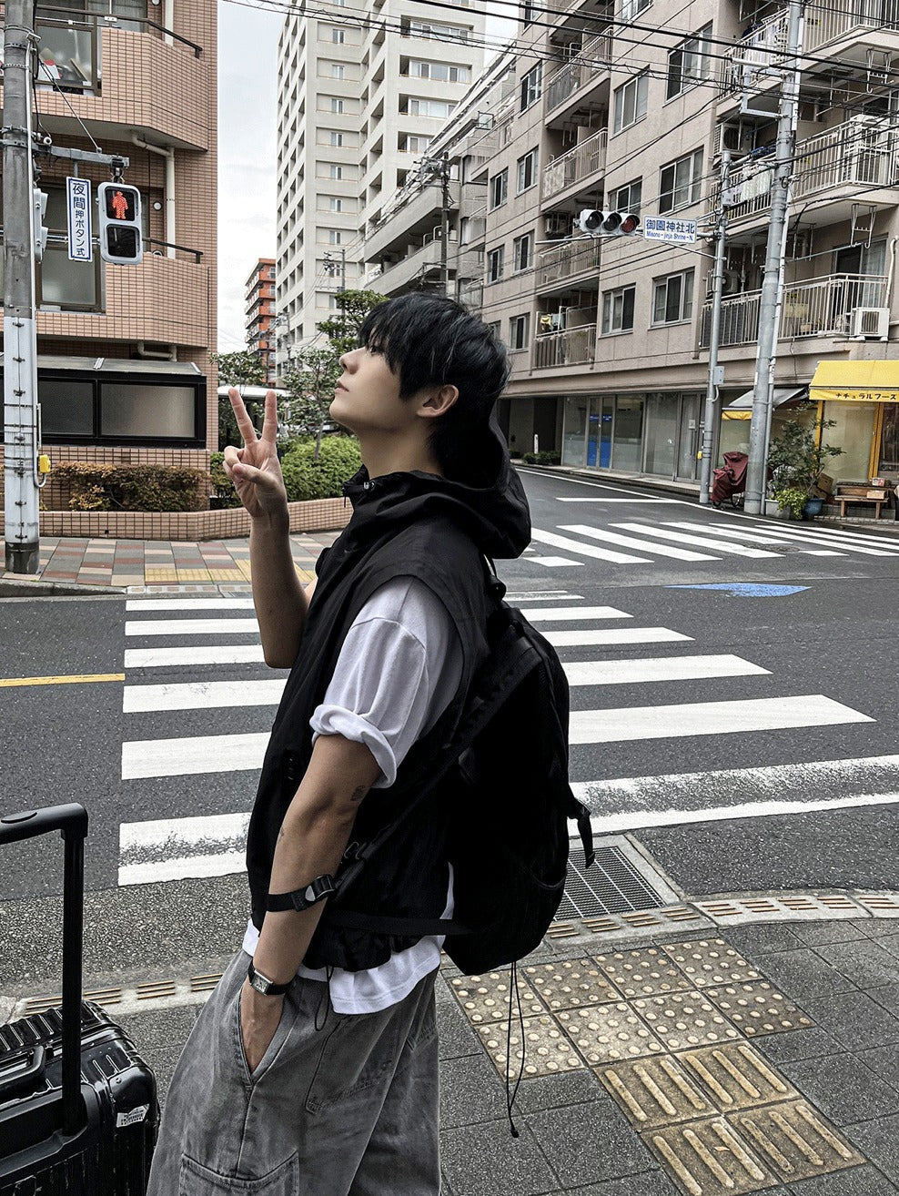 Techwear Nylon Hood Vest
