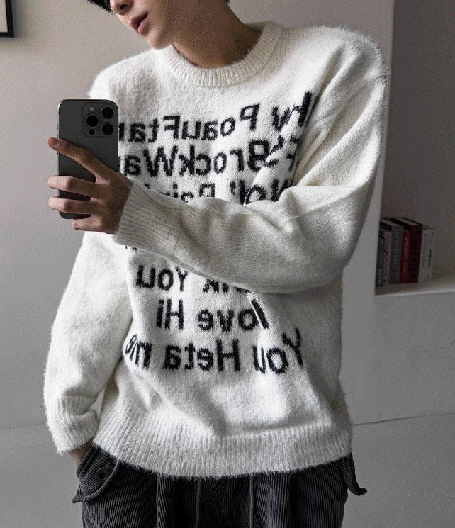 winter angora henry neck knitwear
