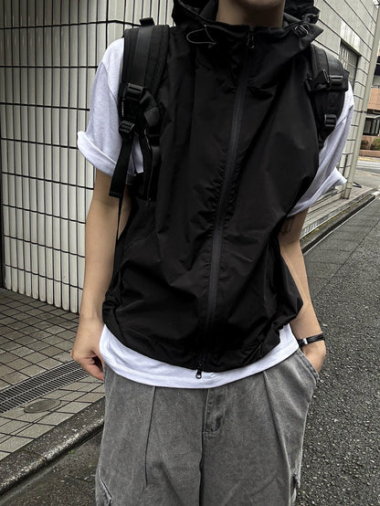 Techwear Nylon Hood Vest