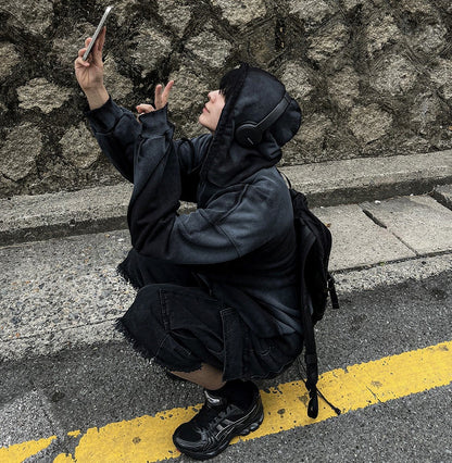 Runderwall Semi-Crop Hoodie Zip-Up