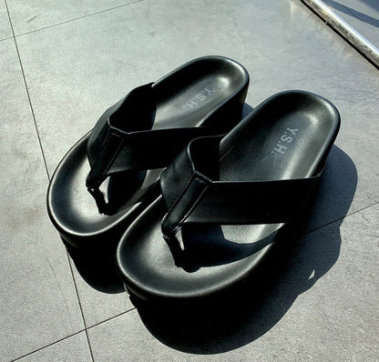 sunday summer leather flip-flop