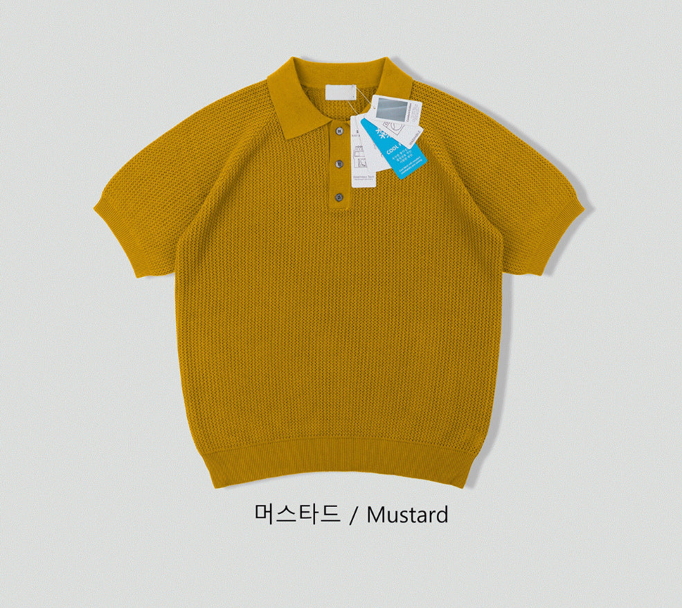 Peanut Openwork Short Sleeve Knit