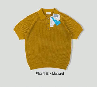 Peanut Openwork Short Sleeve Knit