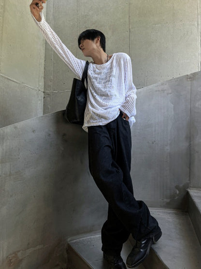 Munts Grunge Mesh Printed Knit