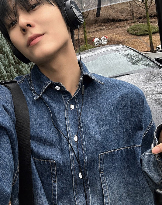 deep gradation denim shirts