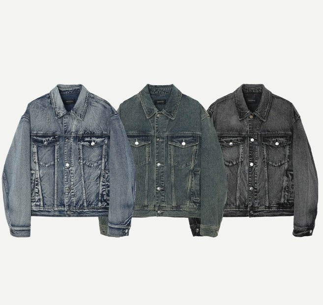 contemble snow denim jacket