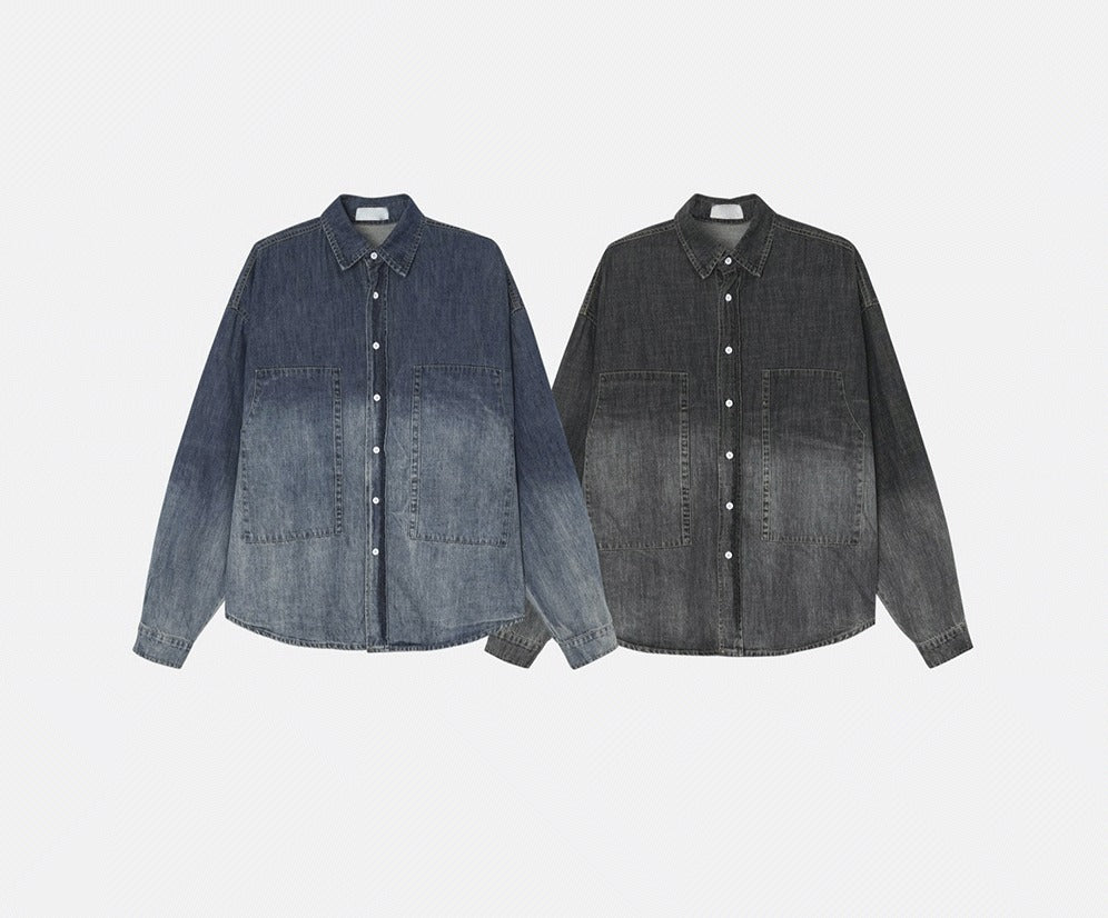 Deep Gradation Denim Shirt