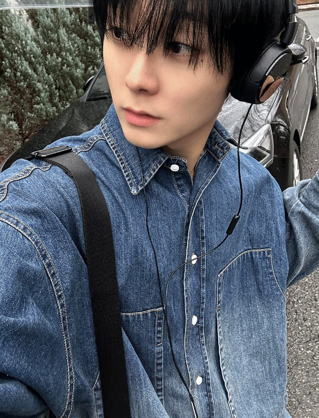 deep gradation denim shirts