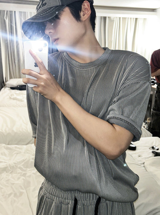 Pleate Over Fit Short Sleeve T-shirt
