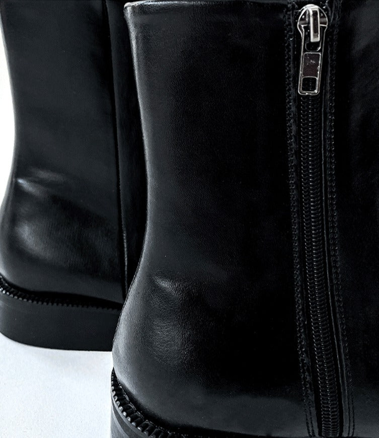 Cosyharu Zip-up Chelsea Boots