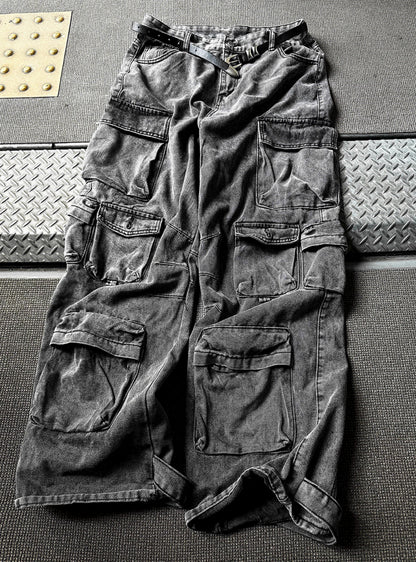 Featherlight Longline Cargo Carpenter Wide Denim