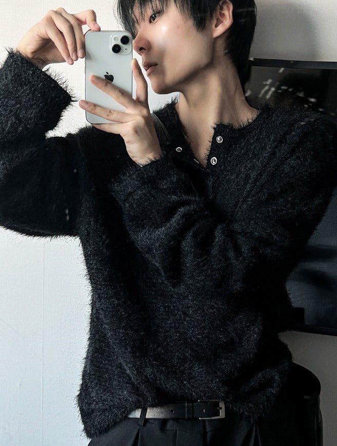 Mohair 4 Burton Henley Neck