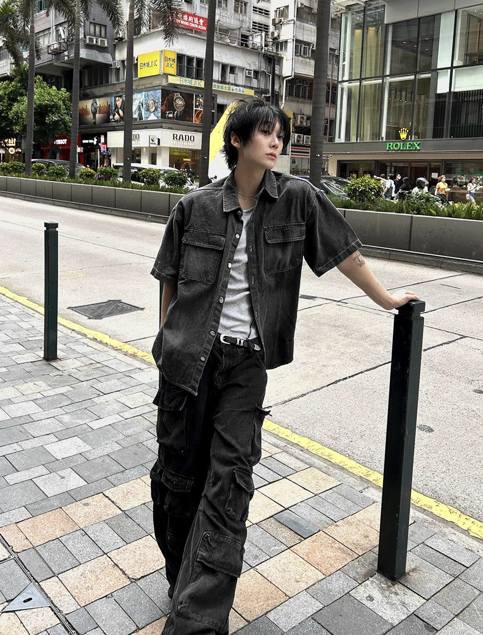 Ash Gray Denim Jacket