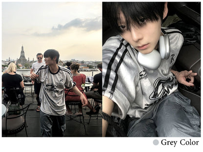 Ferrendy Velvet Track Round Short Sleeve Tee