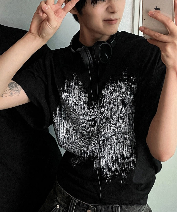yukeci brush short-sleeved T-shirt