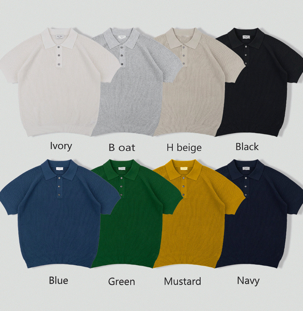 Peanut Openwork Short Sleeve Knit