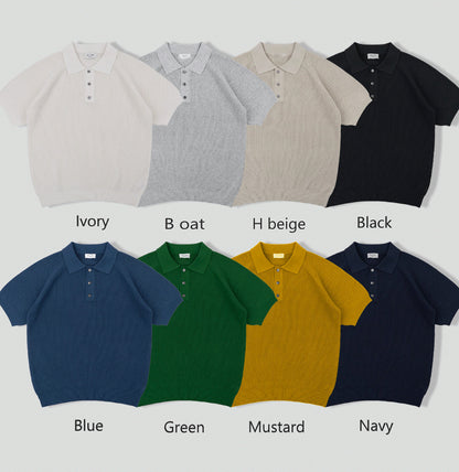Peanut Openwork Short Sleeve Knit