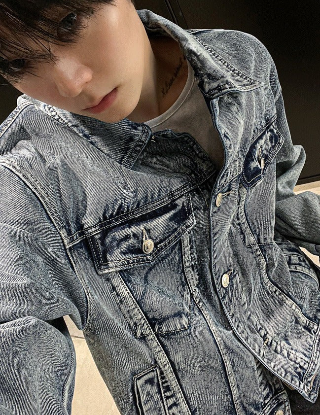 contemble snow denim jacket
