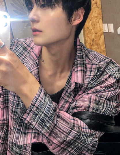 summer check board cutting shirts