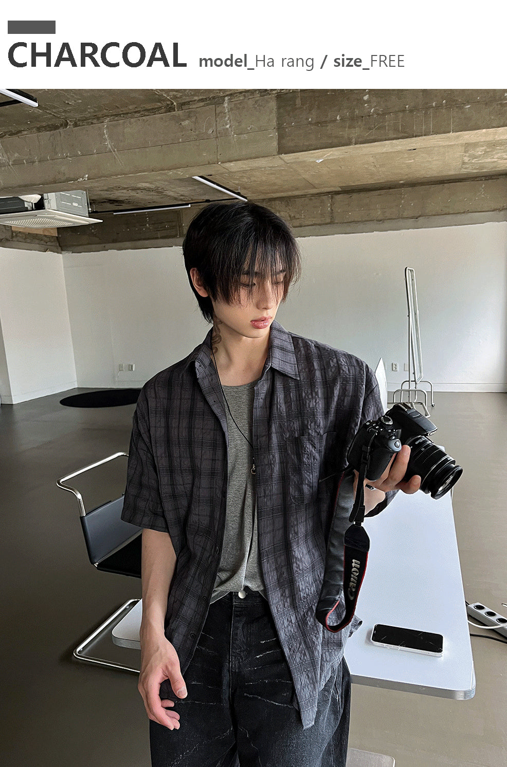Parun Check Linen Short Sleeve Shirt