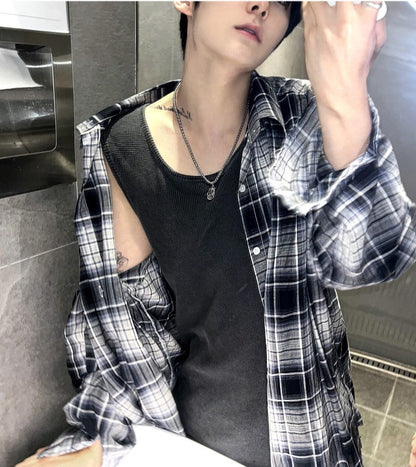 summer check board cutting shirts