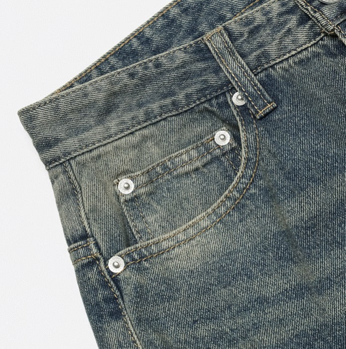 New Jeans Wide Cargo Pocket Denim Pants
