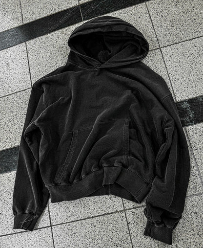 Outside track over hoodie