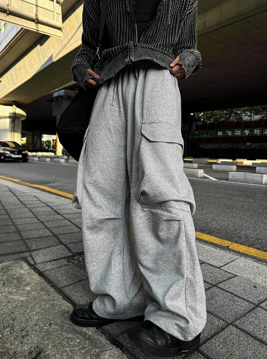 Cargo Pocket Wide Sweat Pants
