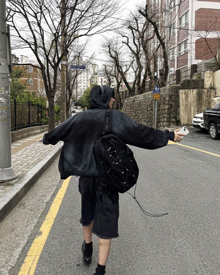 Runderwall Semi-Crop Hoodie Zip-Up
