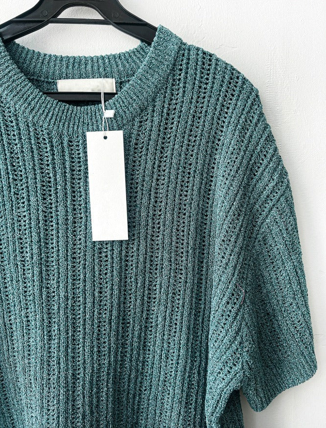 Fescale Boucle Round Short Sleeve Knit
