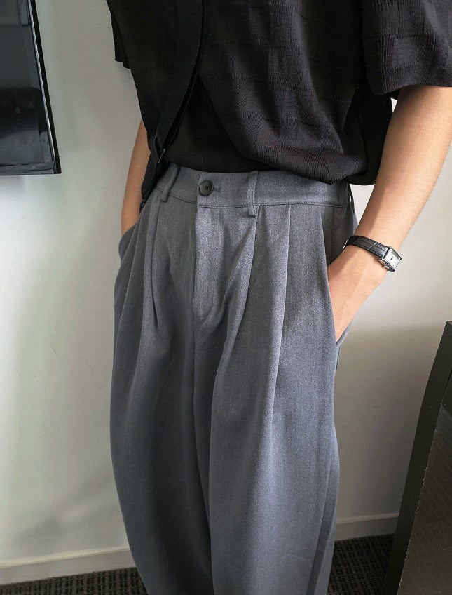 Maison Two-Tuck Back-Banding Slacks