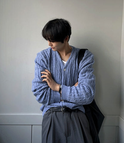 rowoon detail cavble cardigan