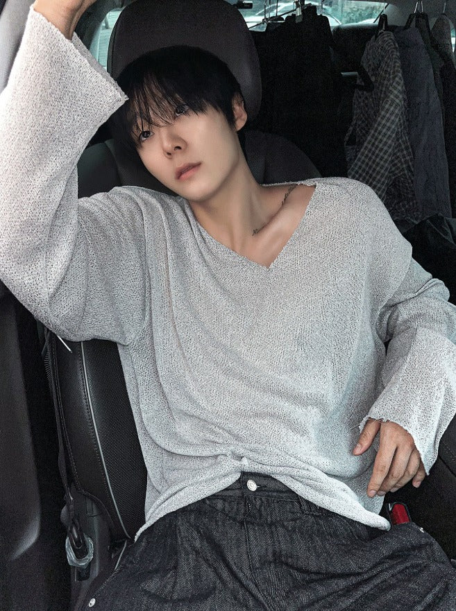 Kberin Linen V-neck knitwear