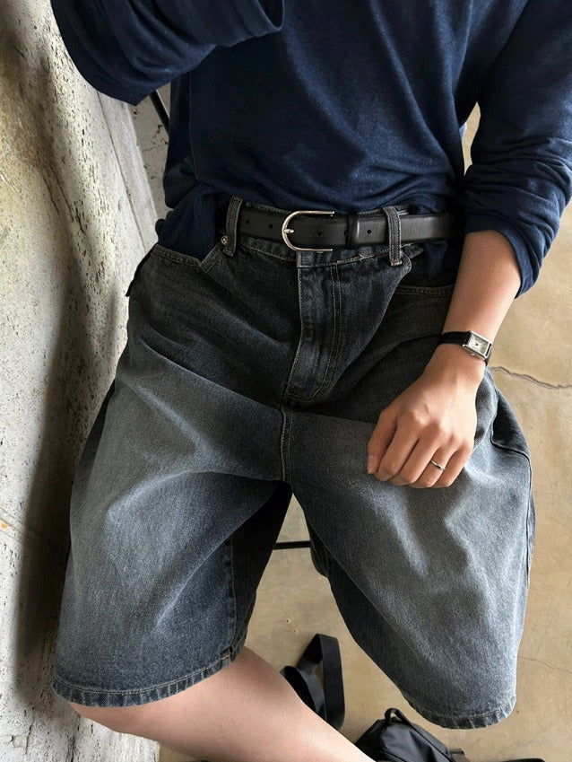 Wide Bermuda Denim