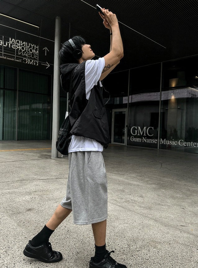 Cotton Pintuck Bermuda Training pants