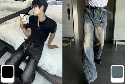 Shabey Banding Wave Washing Denim