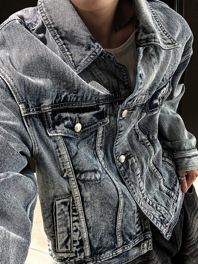 contemble snow denim jacket