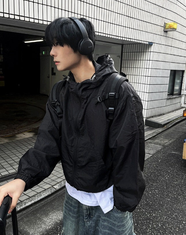 arc-in crop hood windbreaker