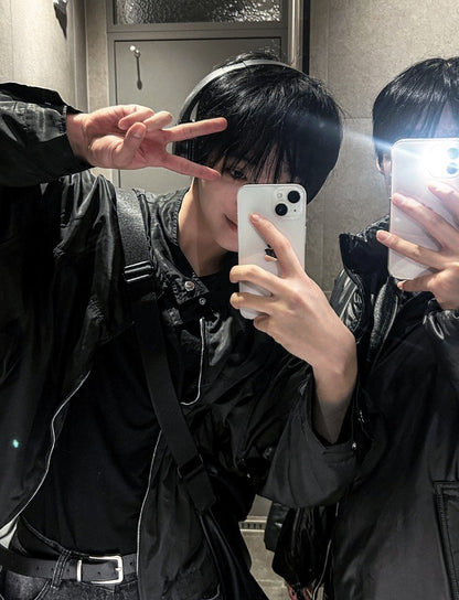 perry biker windbreaker jacket