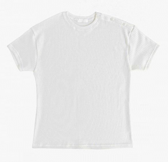 Muscle Fit  Henley Neck Short Sleeve Knit