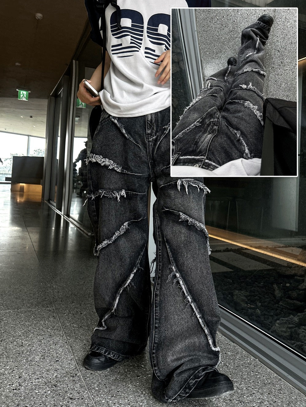 Tornado Frayed Wide Denim