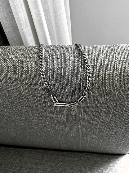Square surgical neckclace
