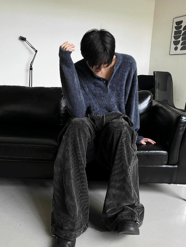 winter angora henry neck knitwear