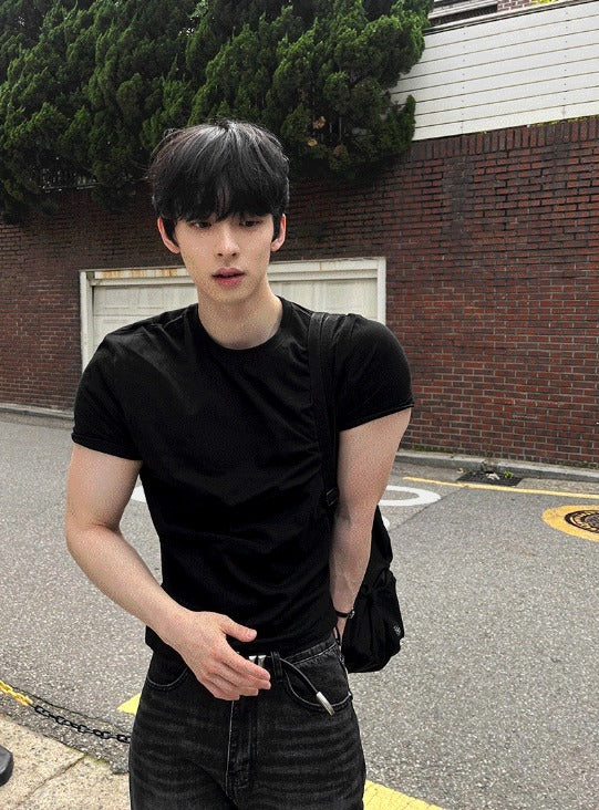 Cropped Muscle Fit T-shirt