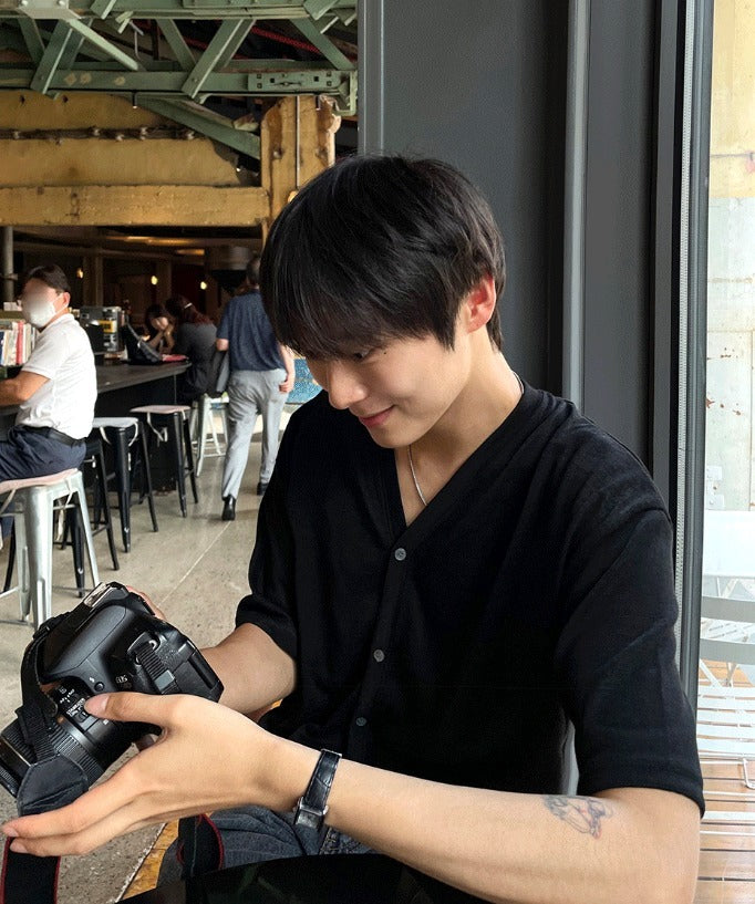 Linen Short Sleeve Cardigan